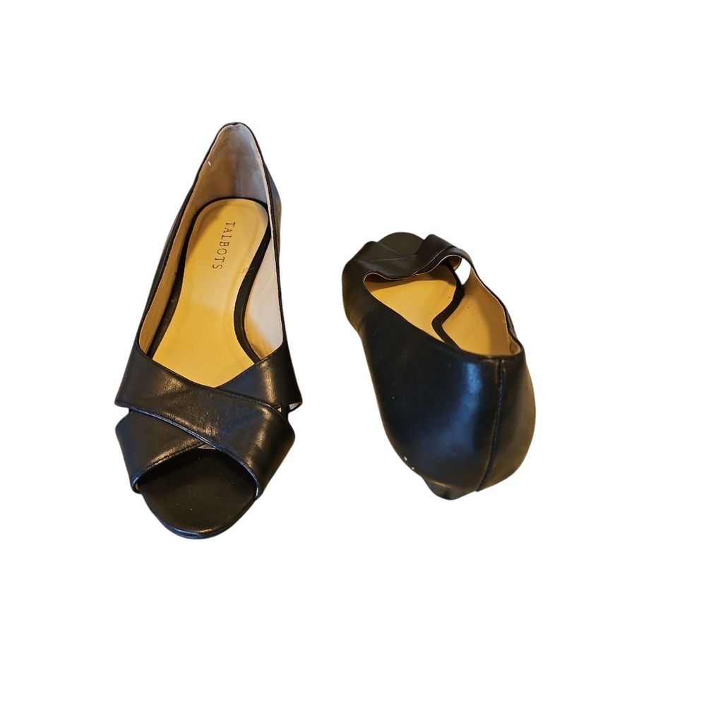 Talbots Black Open Toe Flats - Picture 3 of 6